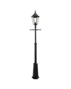 1 Light Large Single Post - Black