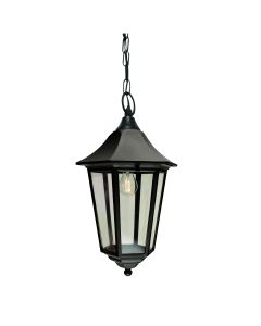1 Light Chain Lantern - Black