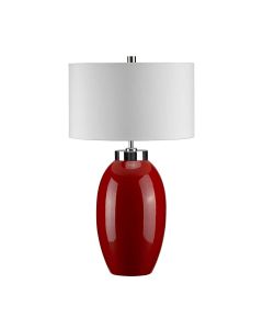 1 Light Small Table Lamp - Red