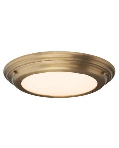 1 Light Flush - Aged Brass
