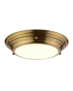 1 Light Mini Flush - Aged Brass
