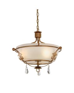 3 Light Semi-Flush - Gold Patina