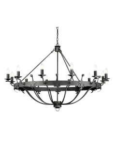12 Light Chandelier - Graphite
