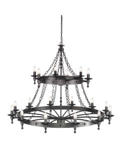 18 Light Chandelier - Graphite