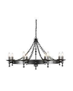 8 Light Chandelier - Graphite