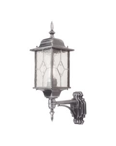 1 Light Up Wall Lantern - Black / Silver