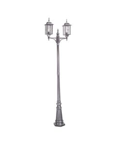2 Light Lamp Post - Black / Silver