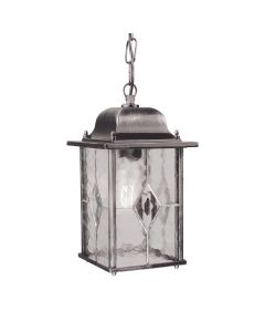 1 Light Chain Lantern - Black / Silver