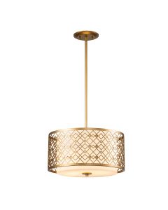 2 Light Medium Pendant - Lacquered Gold