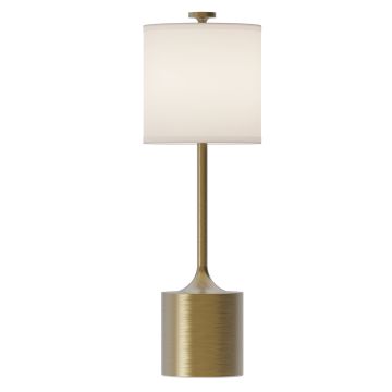 1 lt Table Lamp - Brushed Gold, Ivory Linen