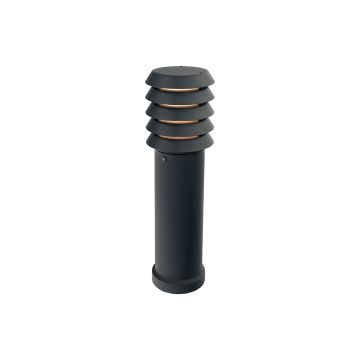 1 Light Medium Bollard - Black