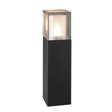 1 Light Medium Bollard - Black