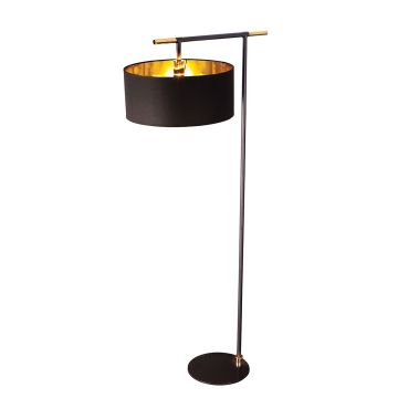 1 Light Floor Lamp - Black / Polished Brass