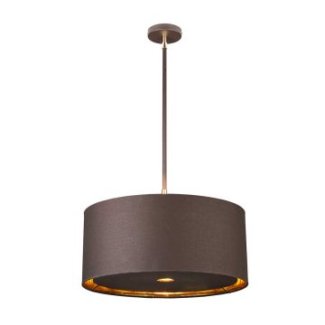 1 Light Pendant - Brown / Polished Brass