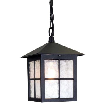 1 Light Chain Lantern - Black