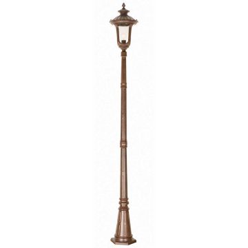 1 Light Medium Lamp Post - Rusty Bronze Patina