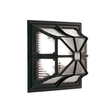 1 Light Flush Lantern - Black