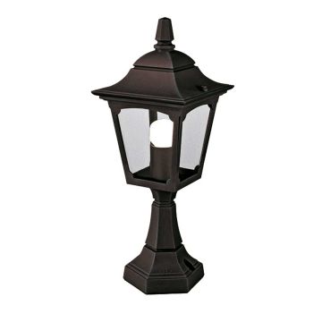 1 Light Mini Pedestal Lantern - Black