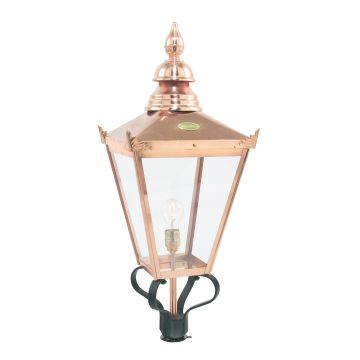 1 Light Grande Lamp Post Head Only - Copper