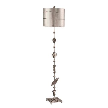 1 Light Floor Lamp - Aged Silver