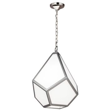 1 Light Medium Pendant - Polished Nickel