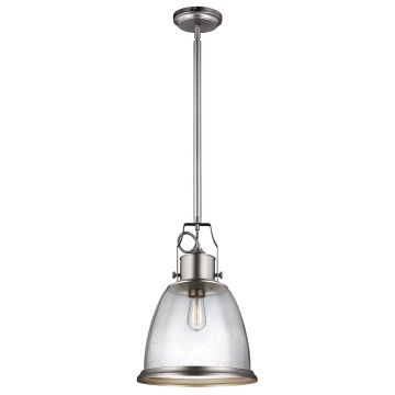 1 Light Large Pendant - Satin Nickel
