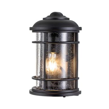 1 Light Half Lantern - Black