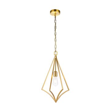 1 Light Medium Pendant - Burnished Brass