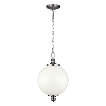 1 Light Large Pendant - Polished Nickel