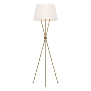 1 Light Floor Lamp - Burnished Brass