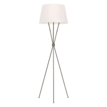 1 Light Floor Lamp - Polished Nickel