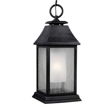 1 Light Large Chain Lantern - Dark Weathered Zinc