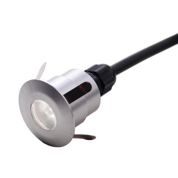 Plain Push In, In-Ground / Deck Light - Brushed Aluminium