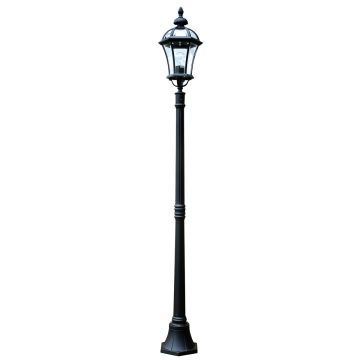 1 Light Lamp Post - Black