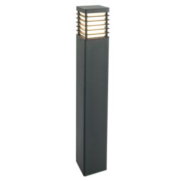 1 Light Large Bollard - Black