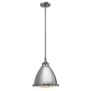 1 Light Medium Pendant - Polished Nickel