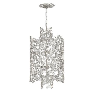 Two Tier Pendant  - Silver Leaf