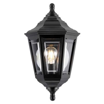 1 Light Flush Lantern - Black