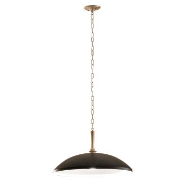 1 lt Ceiling Pendant - Black & Champagne Bronze