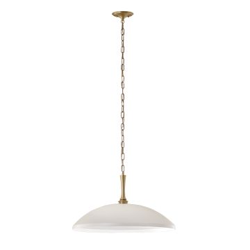 1 lt Ceiling Pendant - White & Champagne Bronze