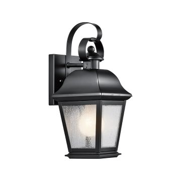 1 lt Small Wall Lantern - Black