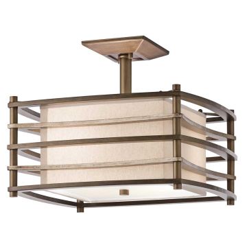 2 Light Semi-Flush - Bronze / Gold Patina