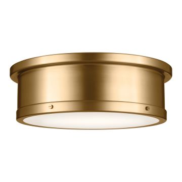 3 lt Large Flush - Brushed Natural Brass