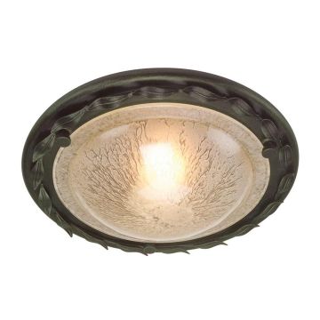 1 Light Flush - Black / Gold Patina