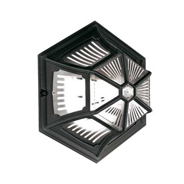 1 Light Ceiling Flush - Black