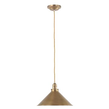 1 Light Pendant - Aged Brass