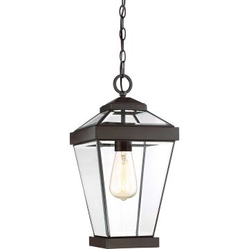1 Light Medium Chain Lantern - Dark Brown