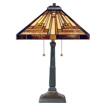 2 Light Table Lamp - Grey Bronze