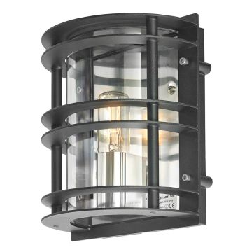 1 Light Flush Light - Black