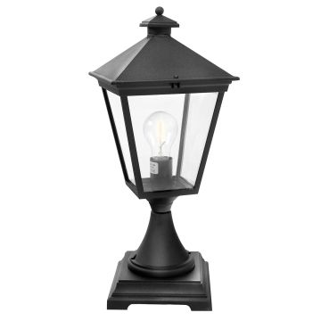 1 Light Medium Pedestal - Black